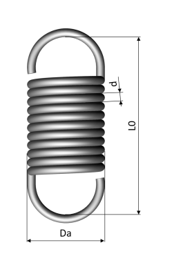 Febrotec Federn, Zugfedern, Schraubenzugfedern